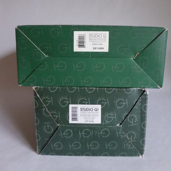 9” VINTAGE STUDIO G DAVID FRYKMAN STUDIO POLAR BEAR CHRISTMAS TREE FIGURE SET - Picture 15 of 16